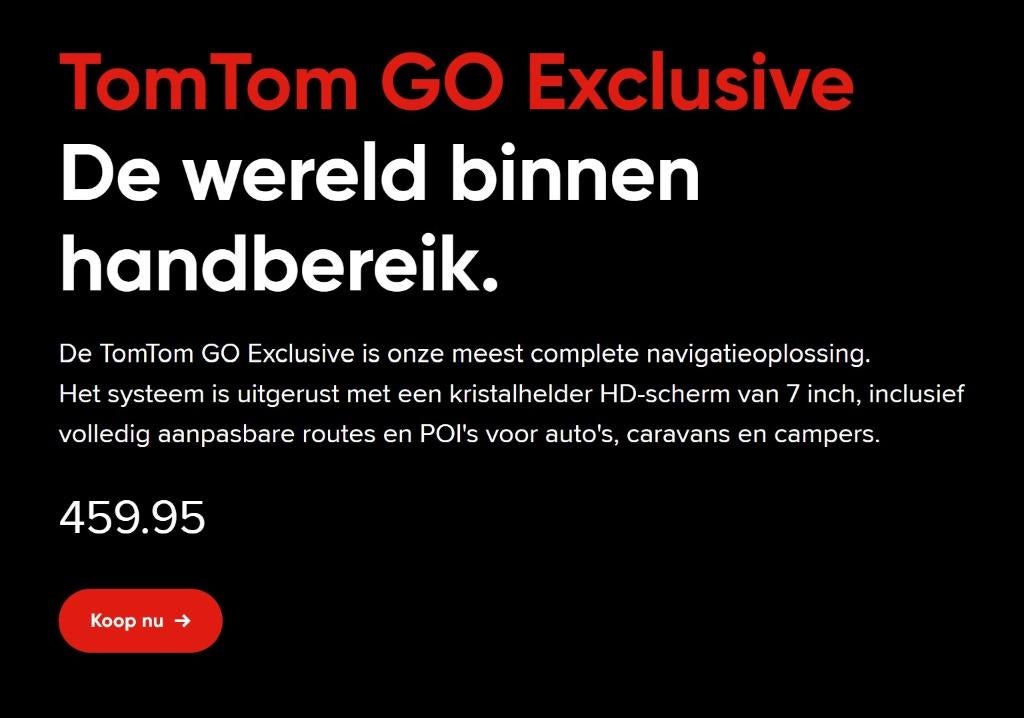 TomTom Exclusive 7 inch Navigatie, Auto diversen, Autonavigatie, Ophalen, Nieuw
