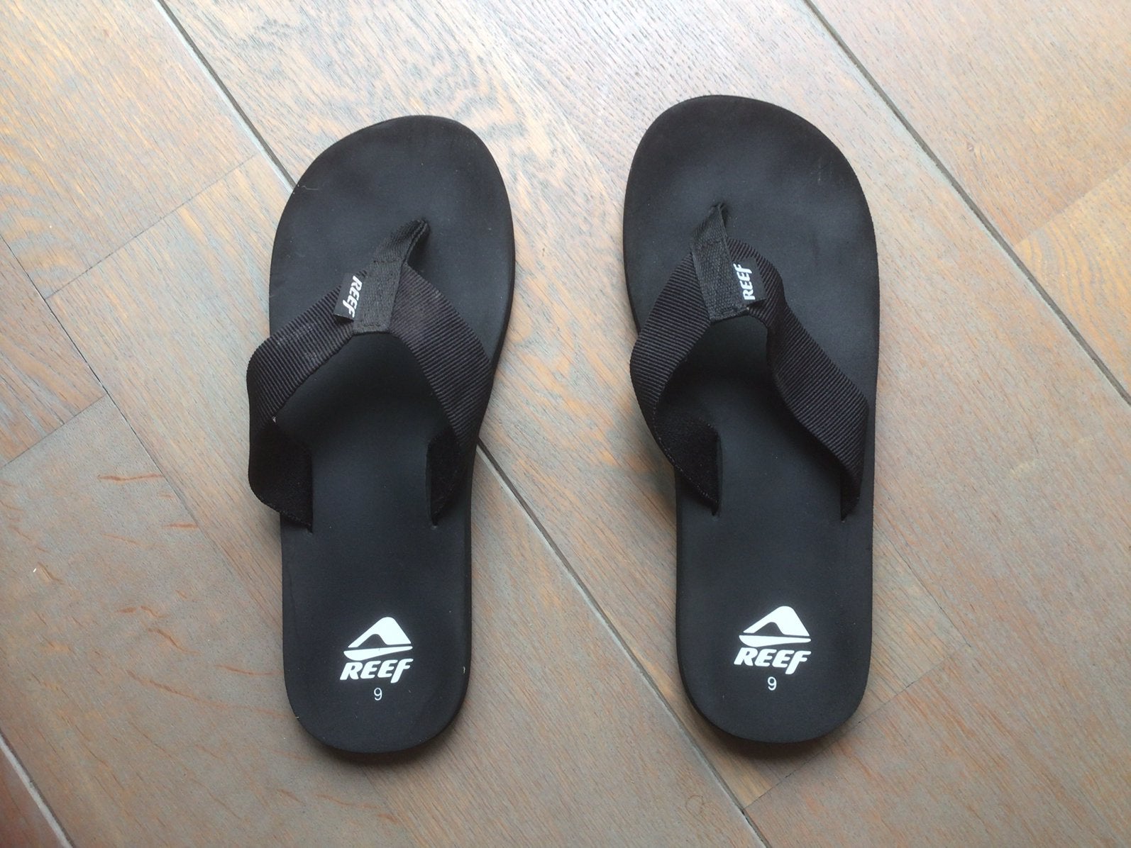 Slippers Reef zwart maat 9, Ophalen of Verzenden, Gedragen