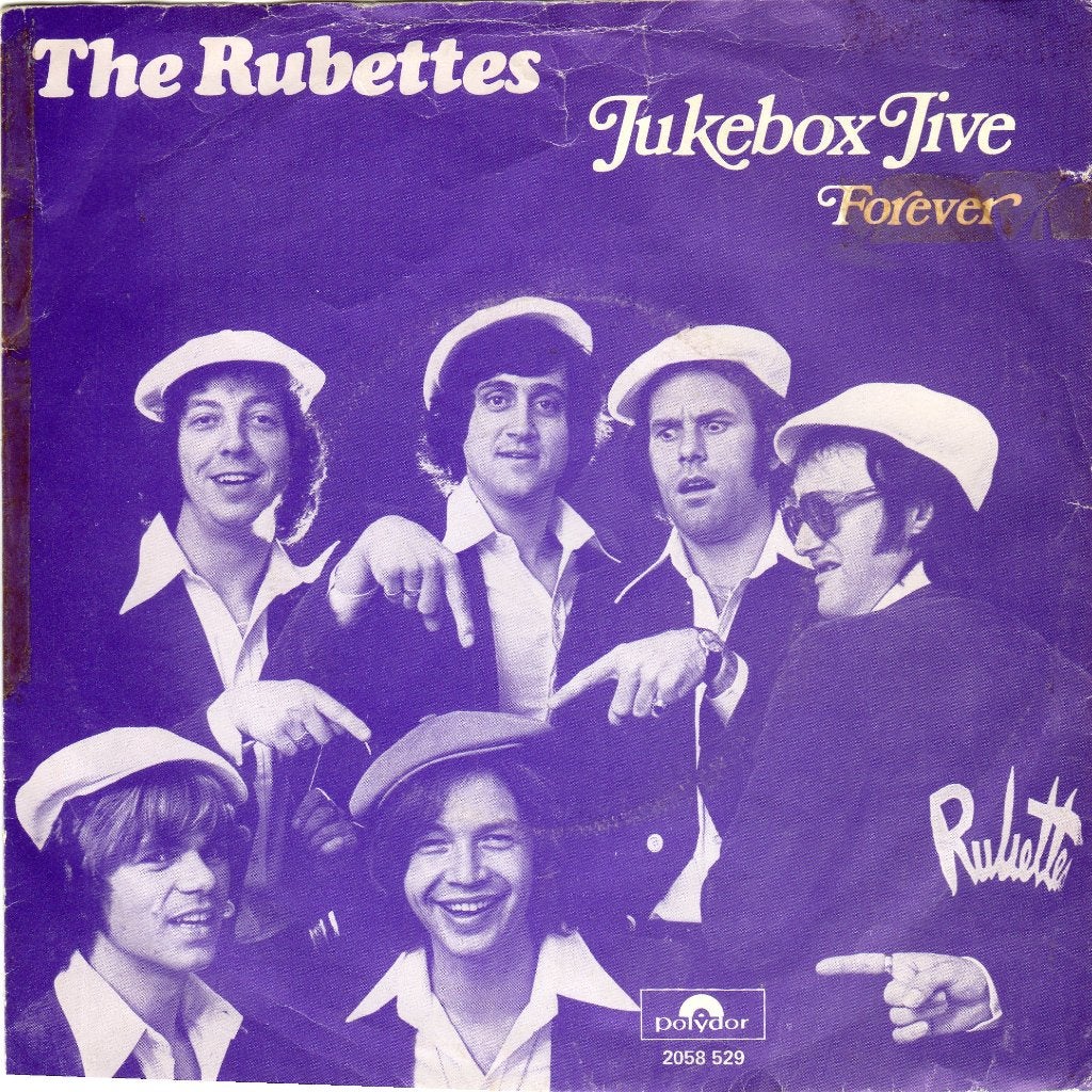 VERKOCHT The Rubettes ‎– Jukebox Jive (1974), Gebruikt, Fotohoes, 7 inch, Ophalen of Verzenden