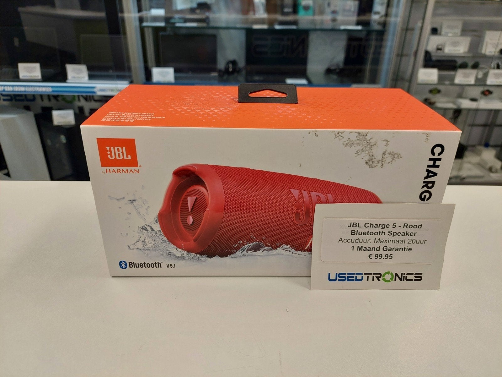 JBL Charge 5 - Rood Bluetooth Speaker, Bluetooth, Gebruikt, JBL, Ophalen of Verzenden