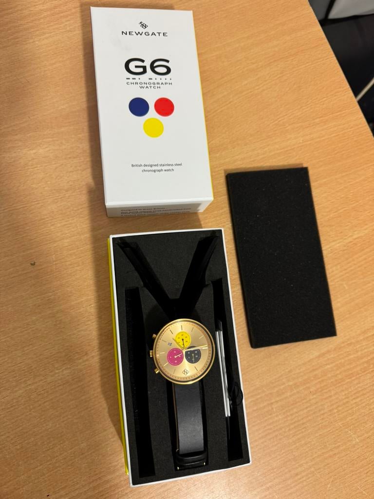 Horloge Newgate G6S Chronograph ( Splinternieuw in doos ), Ophalen of Verzenden, Zo goed als nieuw, Staal, Overige merken