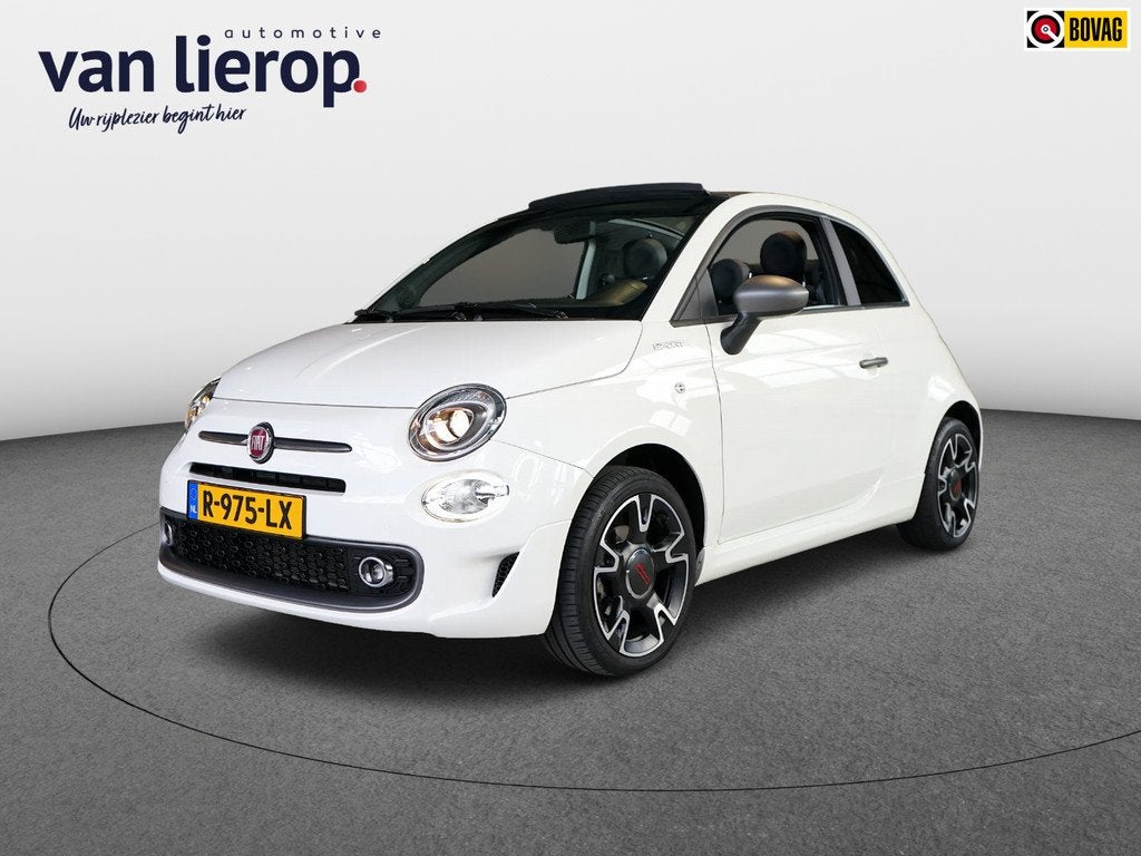Fiat 500 C 1.0 Hybrid Sport | CARPLAY | 16 INCH | CRUISE CON, Voorwielaandrijving, Cabriolet, 4 stoelen, Leder en Stof