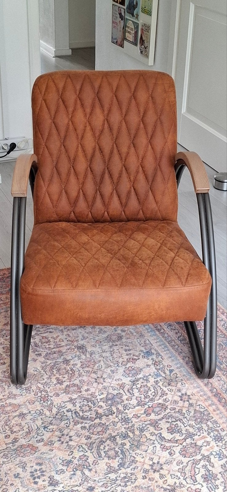 Bronx71 Industrieele Fauteuil Ivy., Huis en Inrichting, Fauteuils, Ophalen, Zo goed als nieuw, Leer, Industrieel