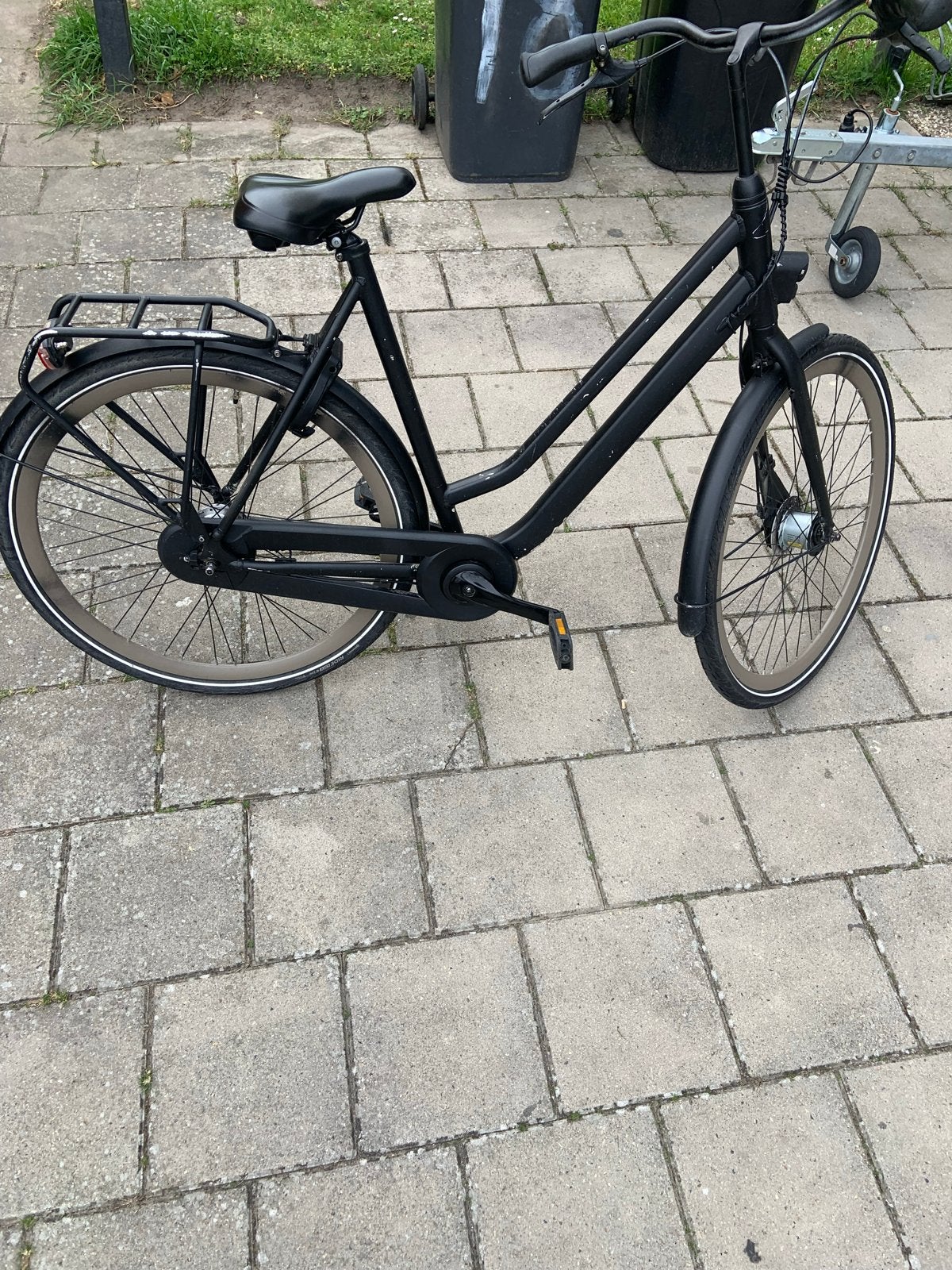 Zwarte fiets met slotprobleem, Fietsen en Brommers, Trommelrem, Ophalen, Overige merken, 53 tot 56 cm