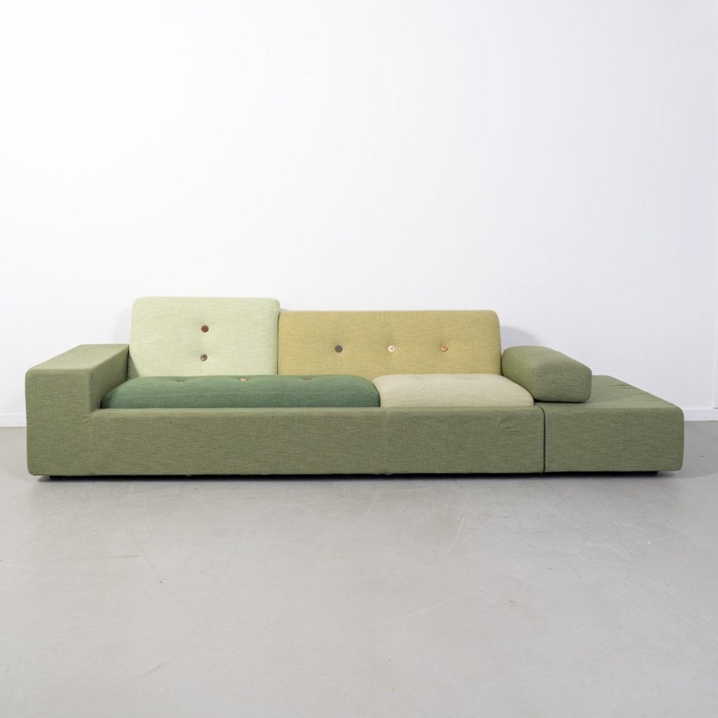 Vitra Polder Sofa XL Bank Groen Stof