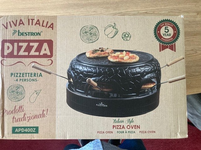 Bestron Viva Italia Pizzarette - Pizzaoven voor 4 personen, Ophalen of Verzenden, Nieuw, Bestron