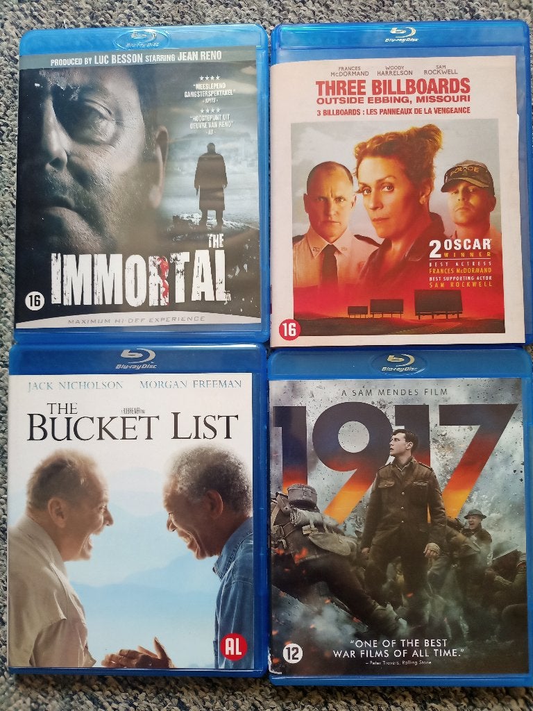 The Immortal, Three Billboards, The Bucket List, 1917 vanaf, Cd's en Dvd's, Engels, Vanaf 16 jaar, Nederlands, Overige genres