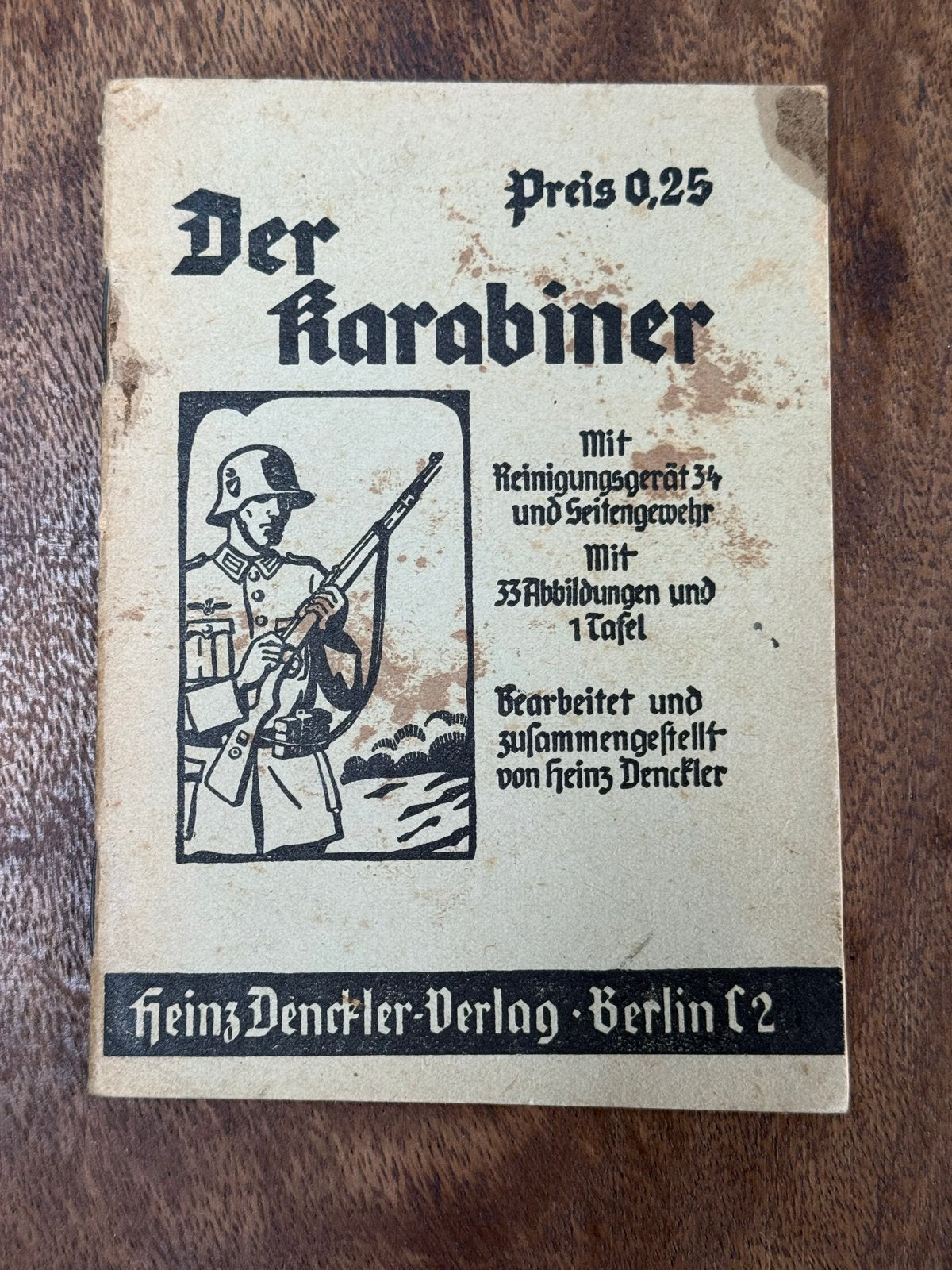 Der Karabiner duits instructieboekje voor de k98, Ophalen of Verzenden, Duitsland, Boek of Tijdschrift