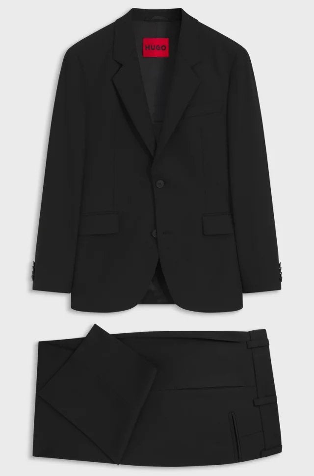 Hugo boss suit + white shirt, Kleding | Heren, Kostuums en Colberts, Ophalen of Verzenden, Nieuw, Maat 56/58 (XL), Zwart