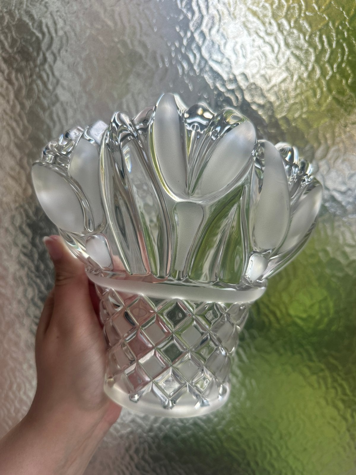 Vintage Walther-Glas Kristallen Tulpen Vaas – Duitsland, Ophalen of Verzenden