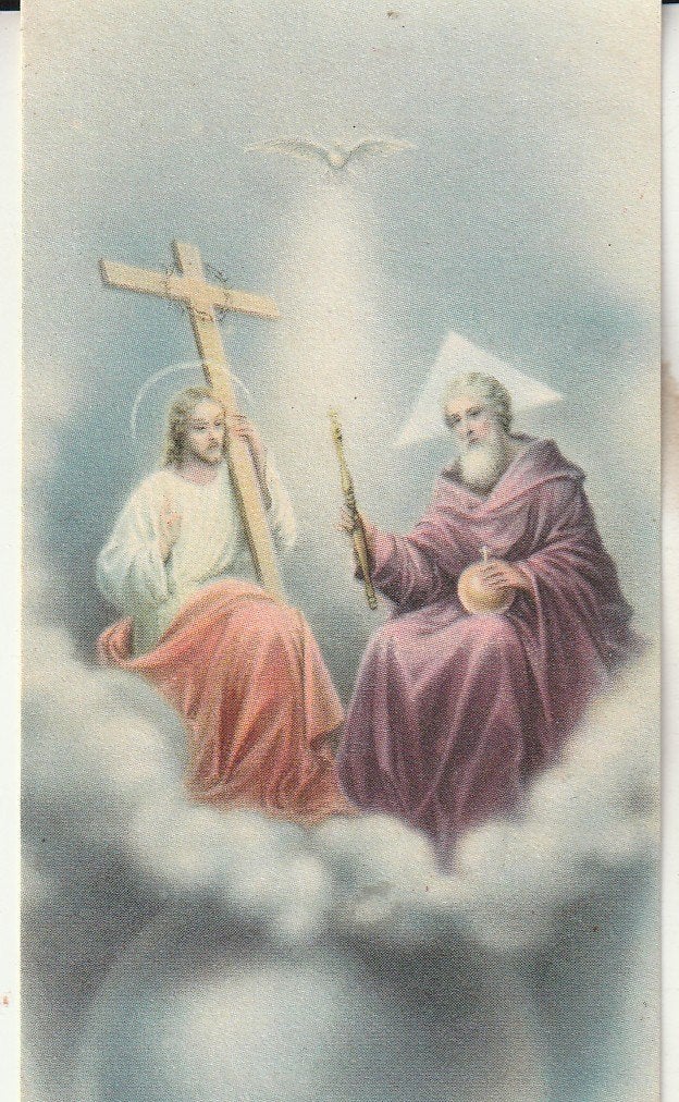 Heilige Drie-eenheid Prent - Christendom, Ophalen of Verzenden, Gebruikt, Kaart of Prent, Christendom | Katholiek