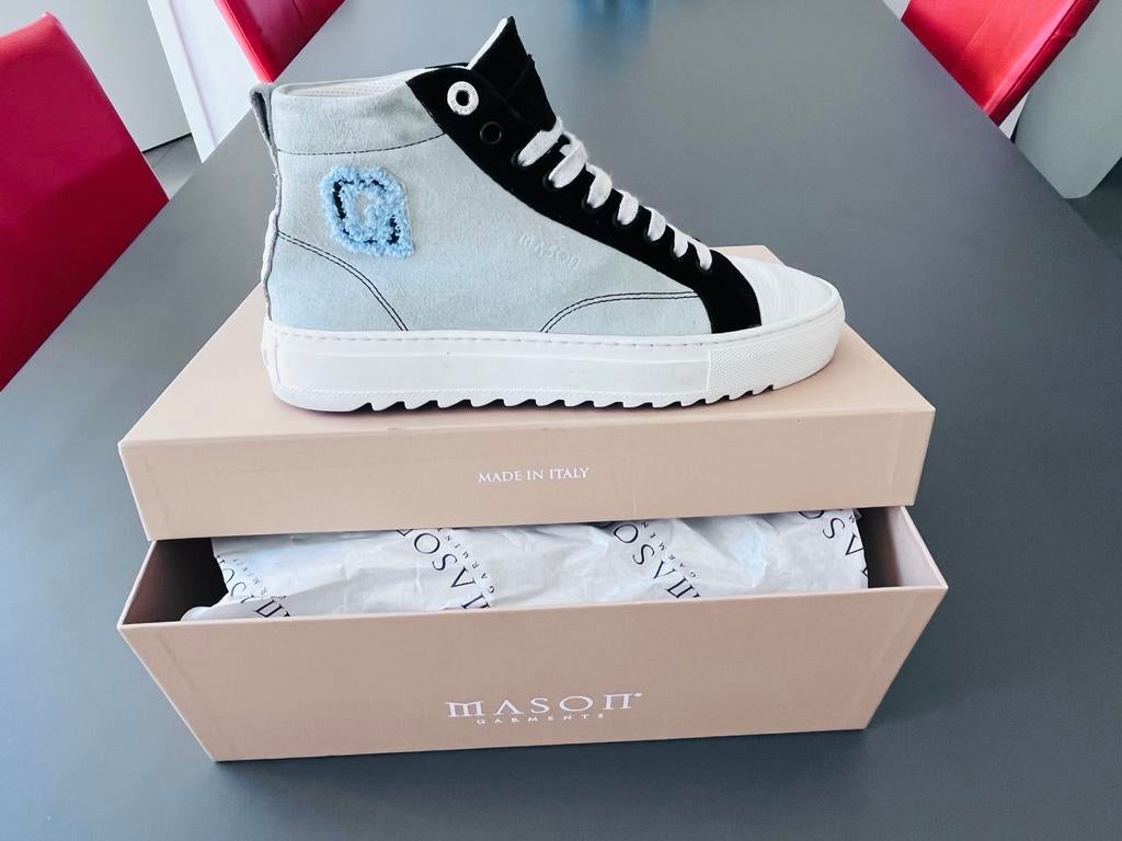 Mason Garments Astro Hi basketbal sneaker suede, Blauw, Ophalen of Verzenden, Sneakers of Gympen, Zo goed als nieuw