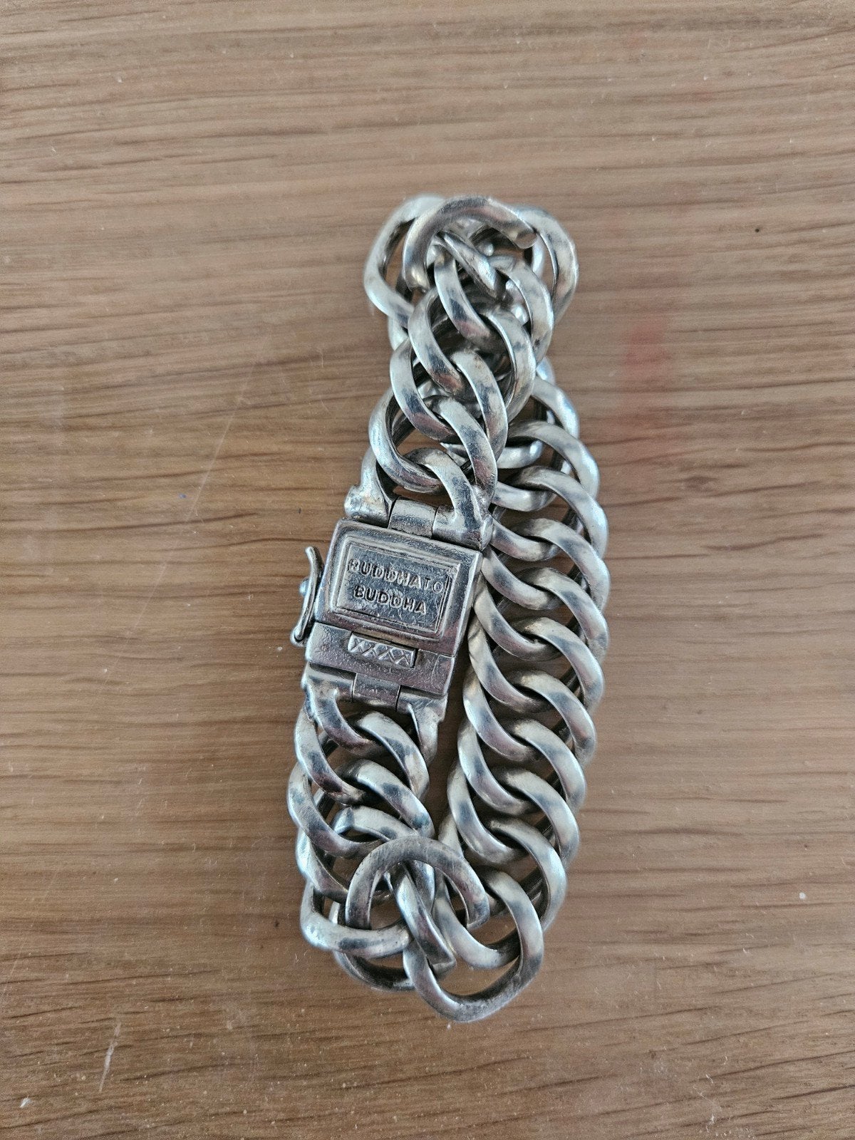 Buddha to buddha armband zilver 925 20cm lang, Sieraden, Tassen en Uiterlijk, Ringen, Ophalen, 19 tot 20, Zo goed als nieuw, Dame of Heer