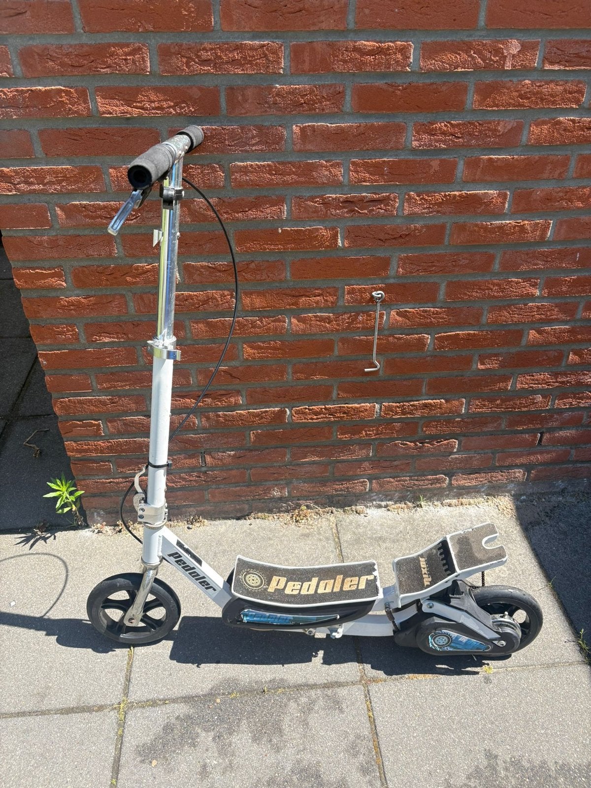 Pedaler step - Wit, opvouwbaar, Ophalen, Gebruikt, Gewone step