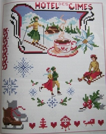 Borduurpatroon  Merklap Winter sport  nr 5981, Verzenden, Nieuw, Handborduren, Patroon