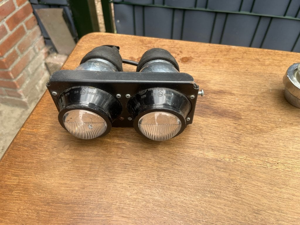 Dubbele koplamp zwart W3W 50R Tomos bromfiets, Ophalen of Verzenden, Gebruikt, Overige modellen