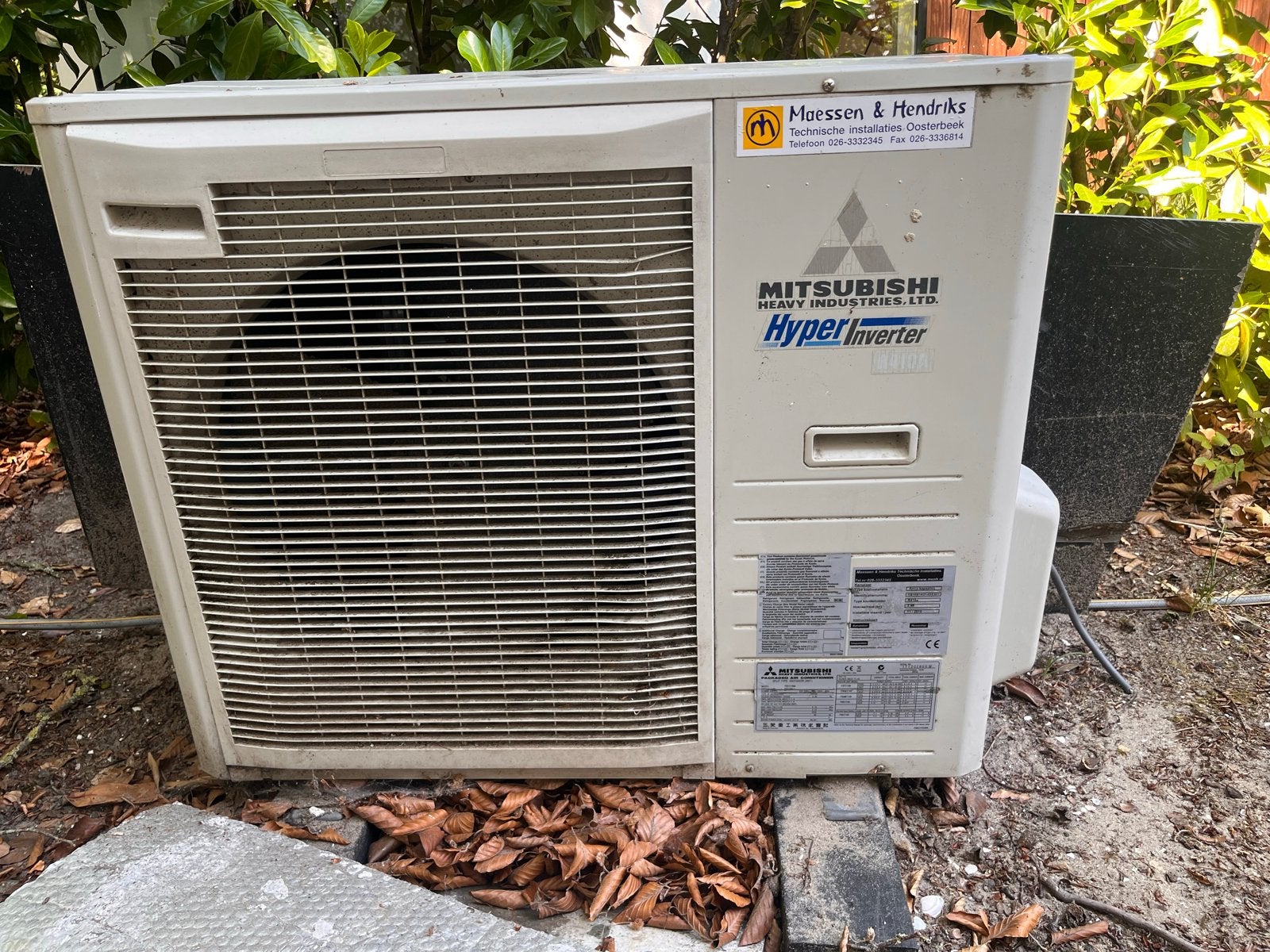 Mitsubishi Heavy Industries Airco (2010) + kanaalmodel, Ophalen, Gebruikt, 3 snelheden of meer, Koelen en Ontvochtigen