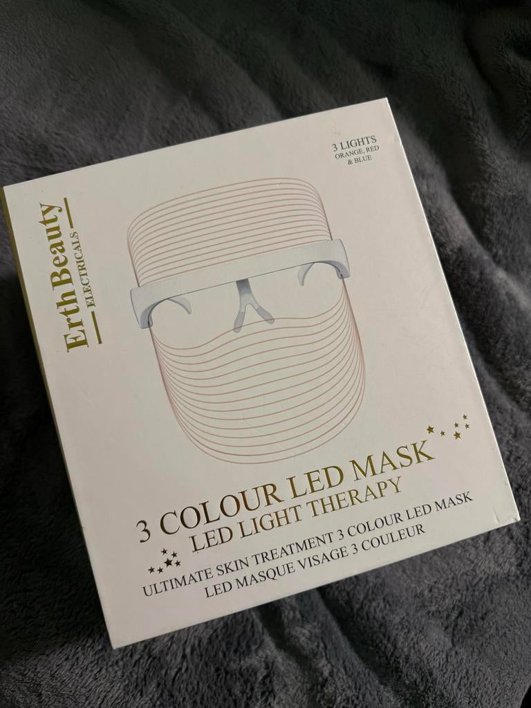Erth Beauty 3 Colour LED Mask, Ophalen of Verzenden, Zo goed als nieuw, Gehele gezicht, Verzorging