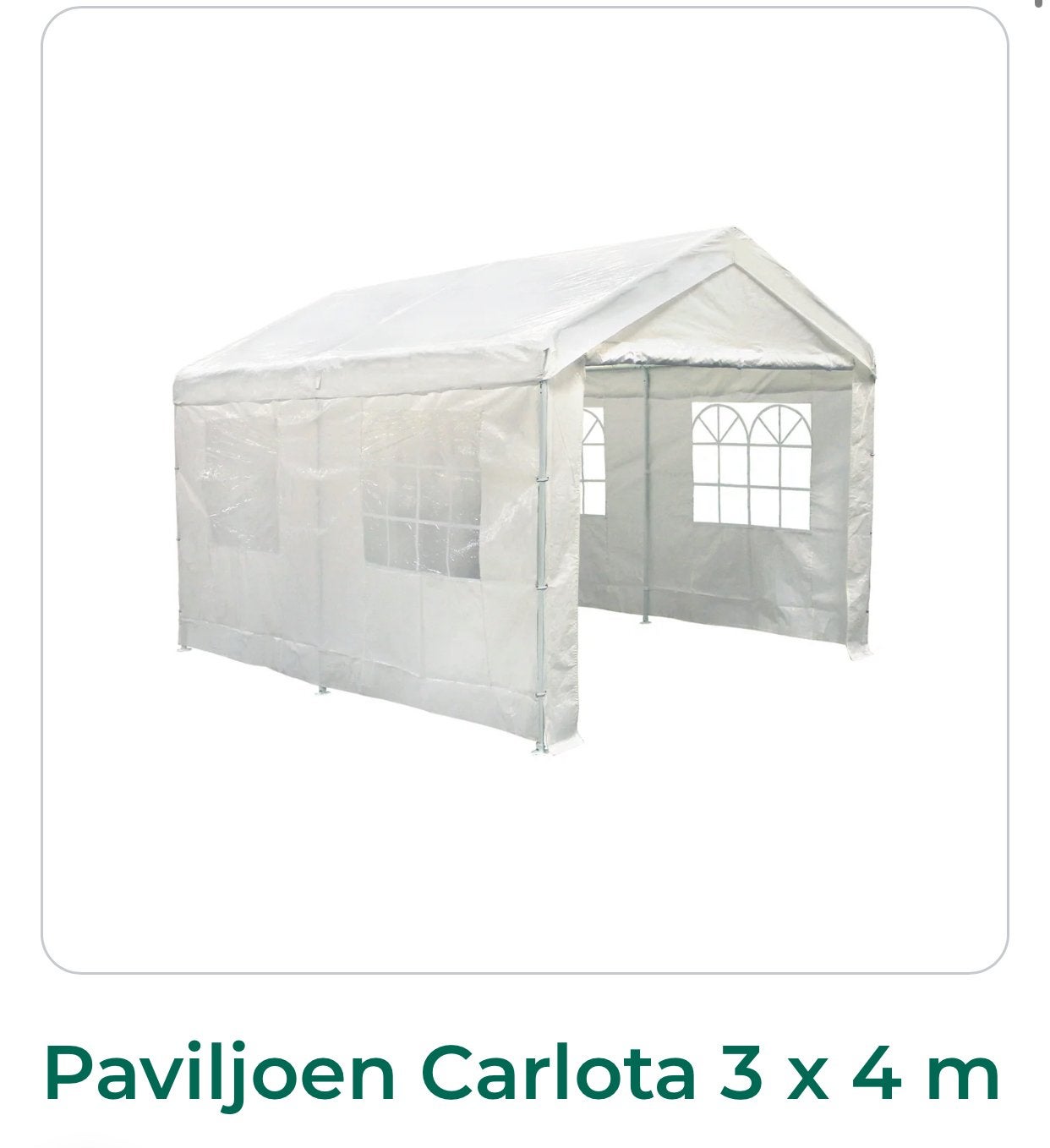 Partytent Carlota 3 x 4 m - Ideaal voor elk feest!, Ophalen, Partytent, Zo goed als nieuw, 4 tot 6 meter