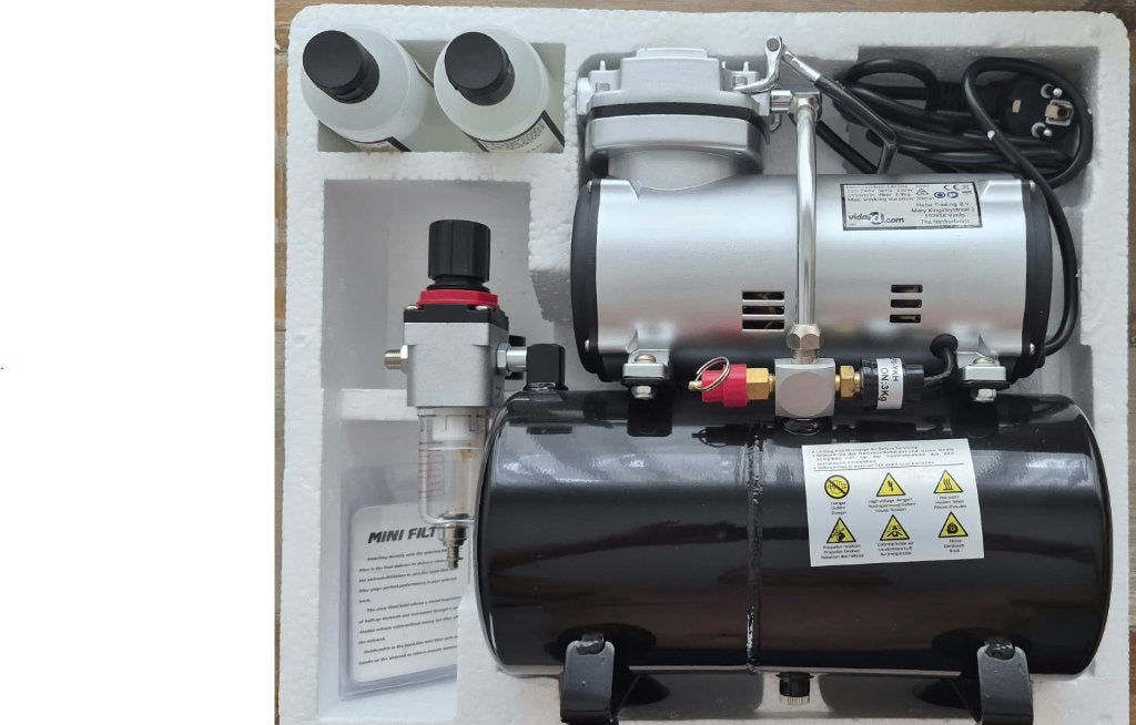 airbrush set., Ophalen, Gebruikt, Airbrush en Toebehoren