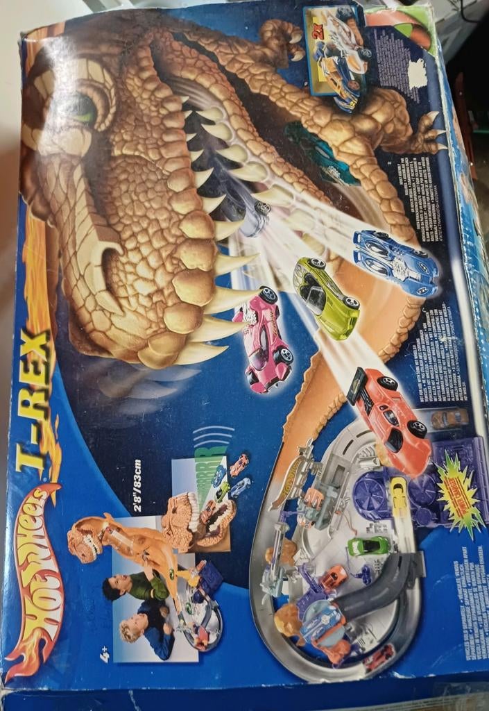 HotWheels T-rex Racebaan, Pterodactylus &meer racebaan delen, Ophalen, Met looping, Racebaan, Gebruikt