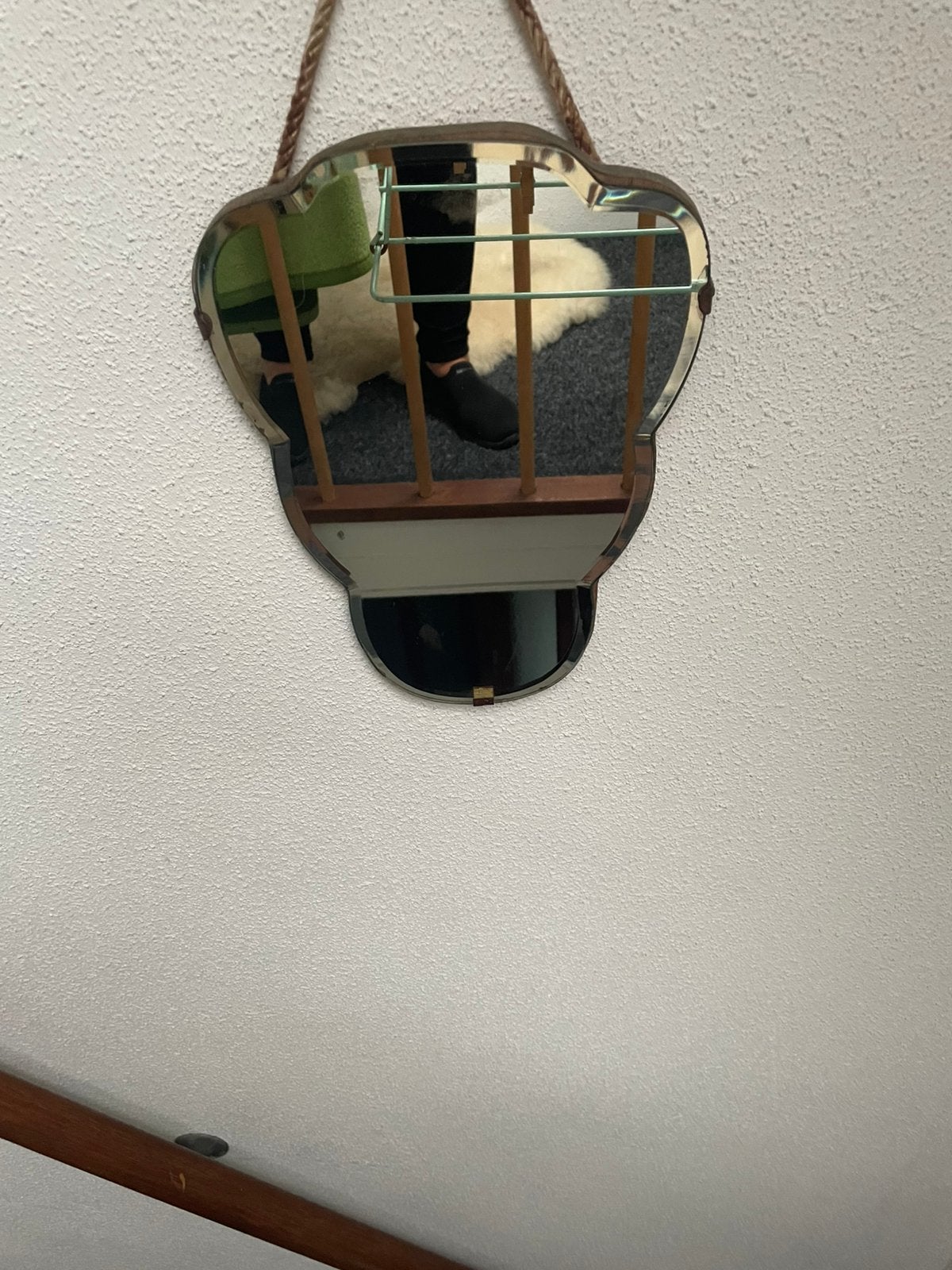 Mooi model vintage spiegeltje, Antiek en Kunst, Ophalen, Minder dan 50 cm