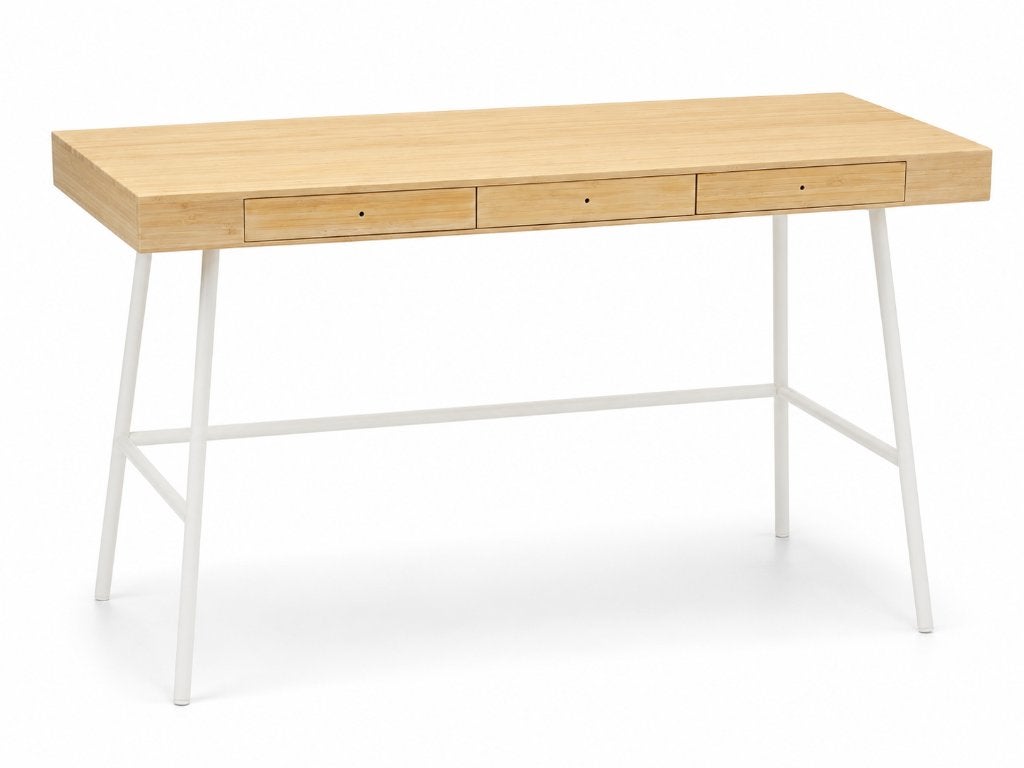 IKEA LILLÅSEN Bamboe Bureau met 3 Lades, Huis en Inrichting, Bureaus, Kinderbureau, Bruin, Ophalen of Verzenden, Zo goed als nieuw