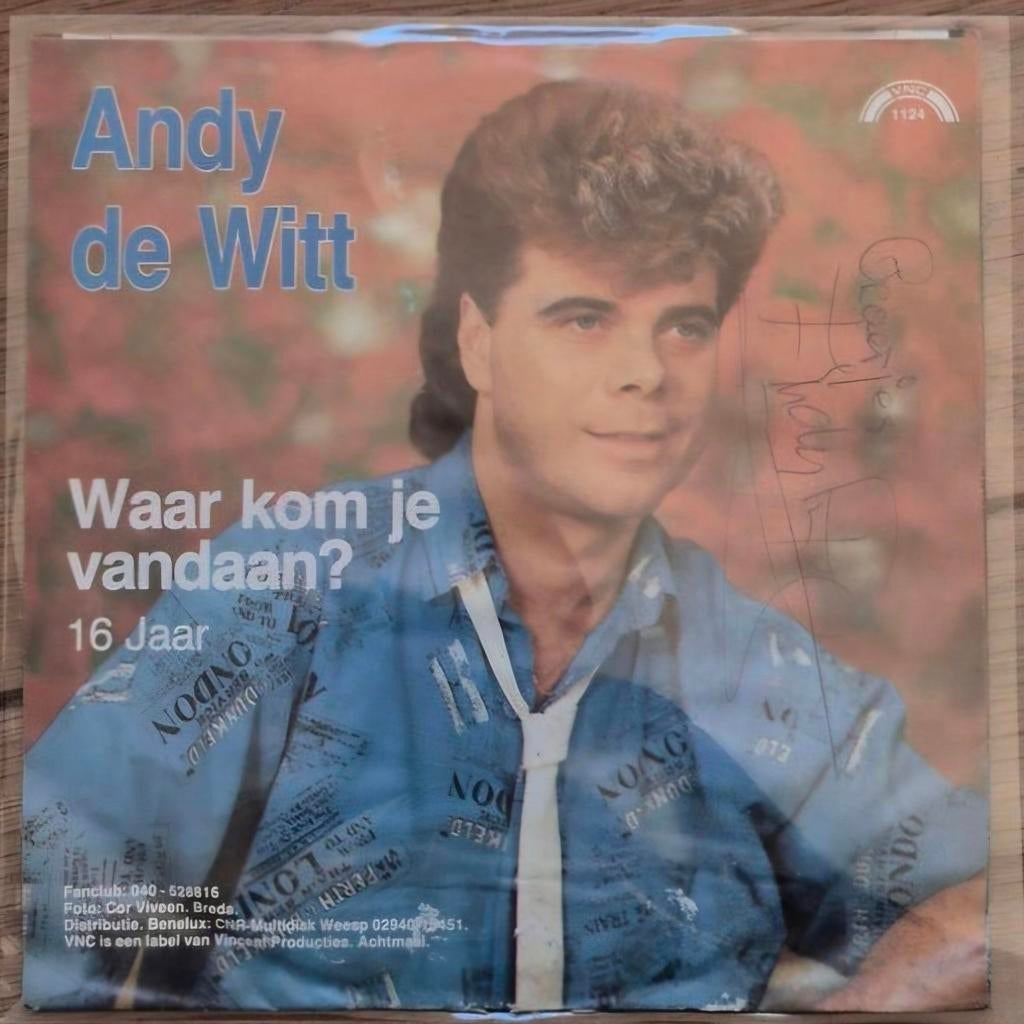 Andy De Witt- Waar kom je vandaan? Piraten topper., Cd's en Dvd's, Vinyl | Nederlandstalig, Ophalen of Verzenden, Zo goed als nieuw