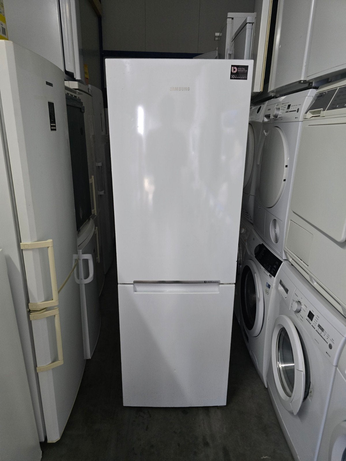 Koopje! Ruime Samsung No-Frost koelvriescombinatie! Witgood✅, Samsung, 200 liter of meer, 60 cm of meer, Met aparte vriezer