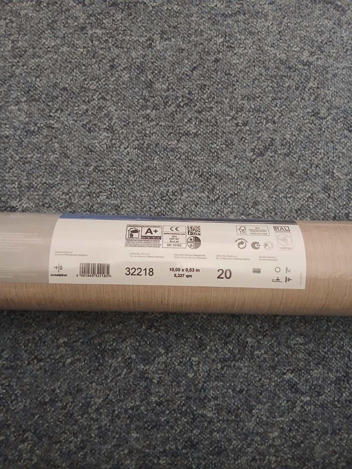 Behangrol bruin/beige met structuur - 5,327 m², Huis en Inrichting, Overige typen, Natuurlijk, Overige merken, Structuur