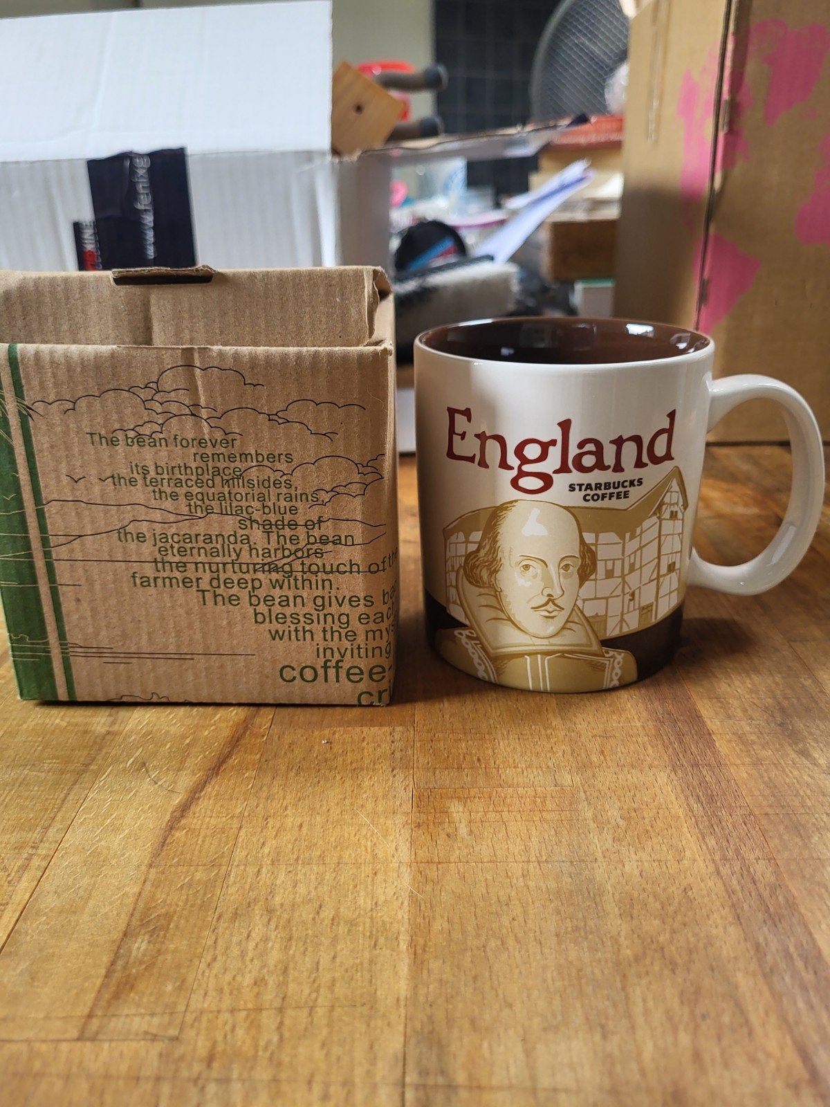 Starbucks England mok - Shakespeare editie, Overige typen, Ophalen of Verzenden, Zo goed als nieuw, Steen/keramiek