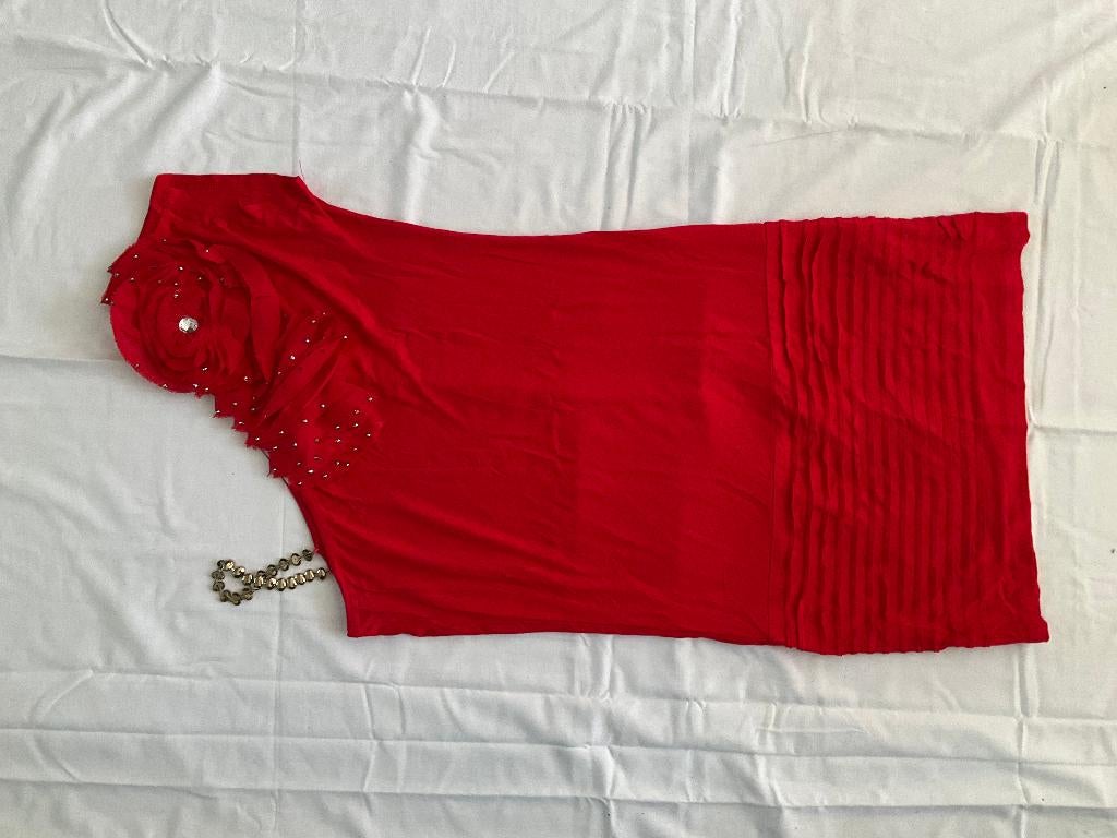 sexy zomer jurk - rood - mt M, Maat 38/40 (M), Ophalen of Verzenden, Zo goed als nieuw, Boven de knie
