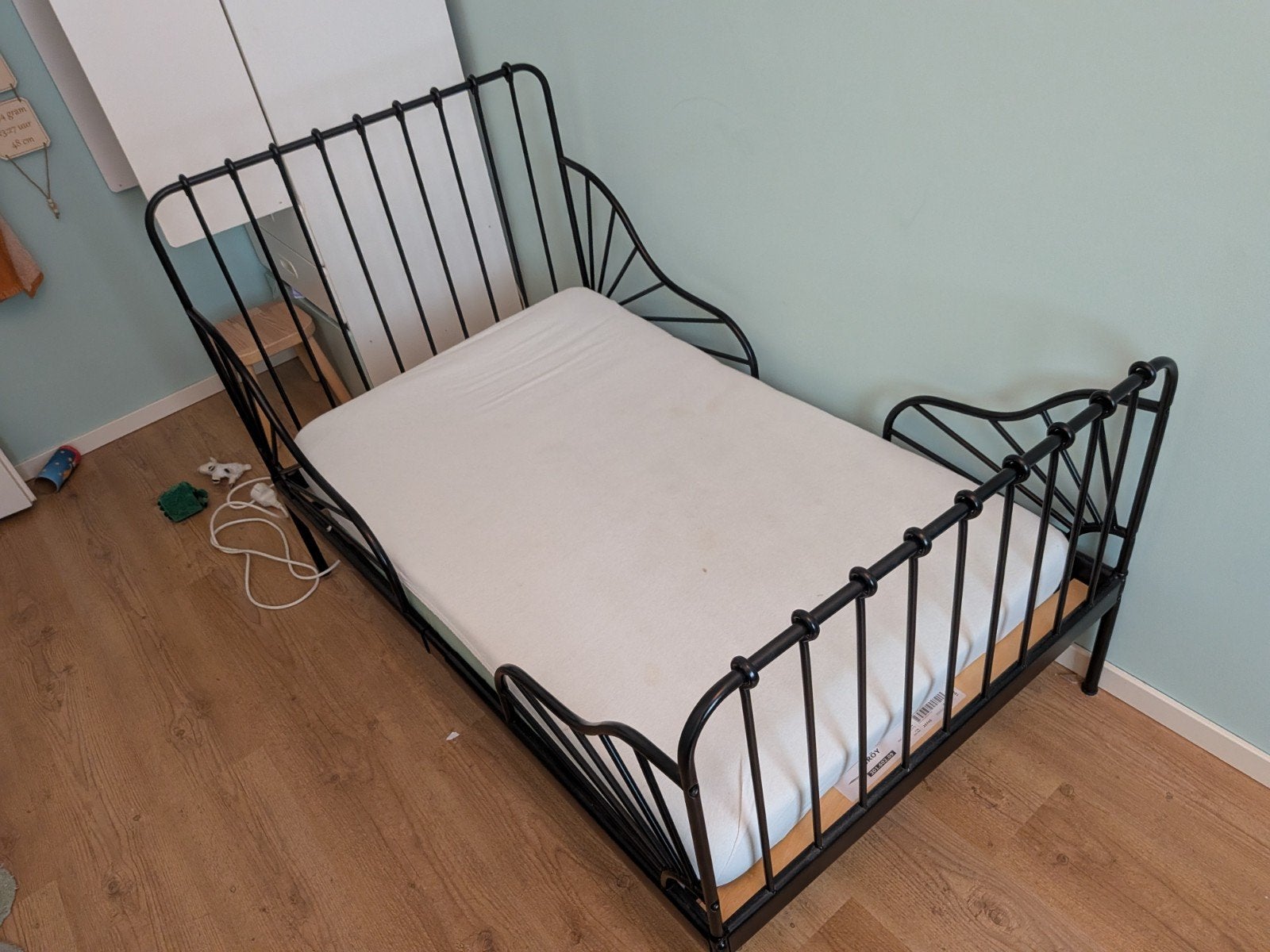 Ikea MINNEN meegroeibed, Kinderen en Baby's, Kinderkamer | Bedden, Gebruikt, 70 tot 85 cm, 180 cm of meer, Ophalen