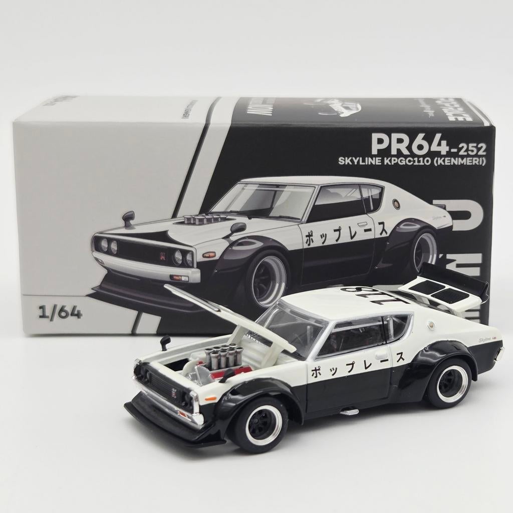Pop Race Nissan Skyline GT-R V8 Drift KPGC110 Kenmeri, Mymodelcar@outlook.com, Auto, Ophalen of Verzenden, Pop Race