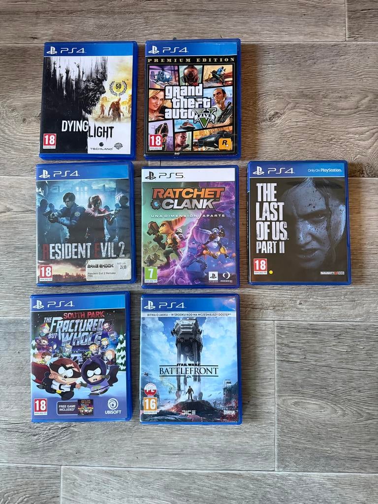 PS4 & PS5 - 7 games bundle, Avontuur en Actie, Vanaf 18 jaar, 1 speler, Ophalen of Verzenden