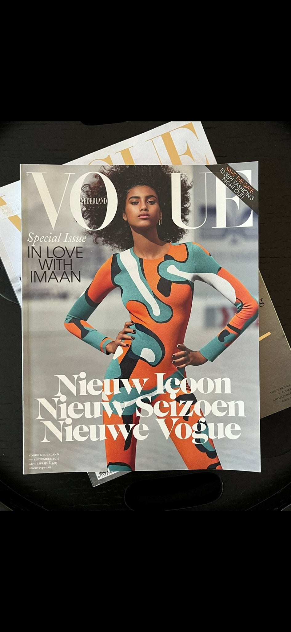 Vogue NL 2015 Imaan Hammam Love Issue - Als nieuw, Verzamelen, Ophalen of Verzenden, 1980 tot heden, Tijdschrift
