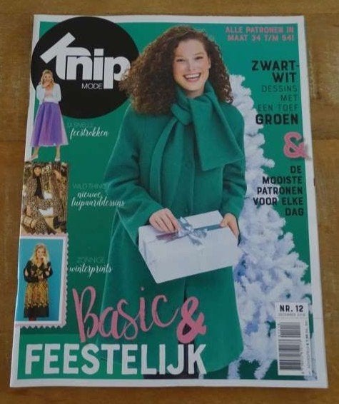 Knipmode nr. 12 december 2018 alle patronen in mt 34/54 XL, Verzenden, Zo goed als nieuw, Vrouw, Knipmode
