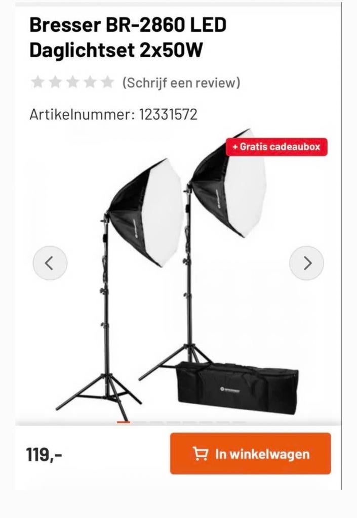 Dresser set fotografie studiolampen, Ophalen, Nieuw, Lamp of Flitsset