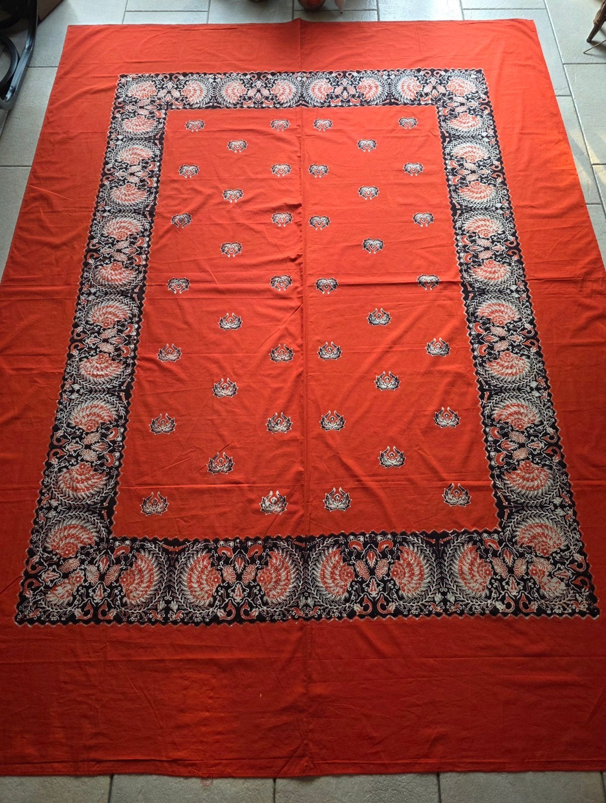 Vintage Bintang Mas.CH Batik Stof - Bloemenpatroon, Verzenden