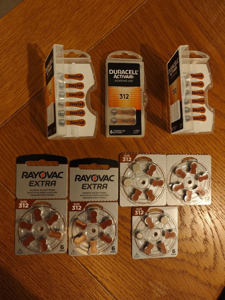 Duracell en Rayovac gehoorapparaat batterijen maat 312, Ophalen of Verzenden, Nieuw