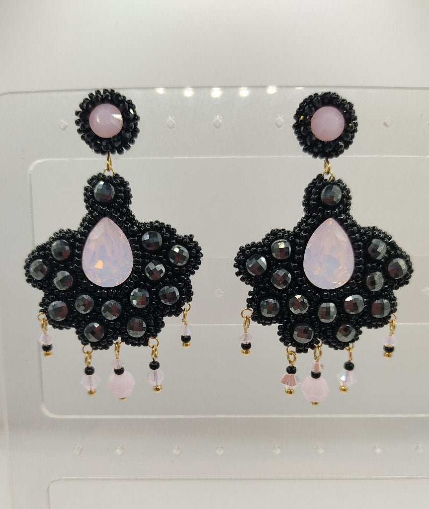 By Sabrina: Unieke handgemaakte oorbellen, oa Swarovski, Overige materialen, Hangers, Overige kleuren, Met edelsteen