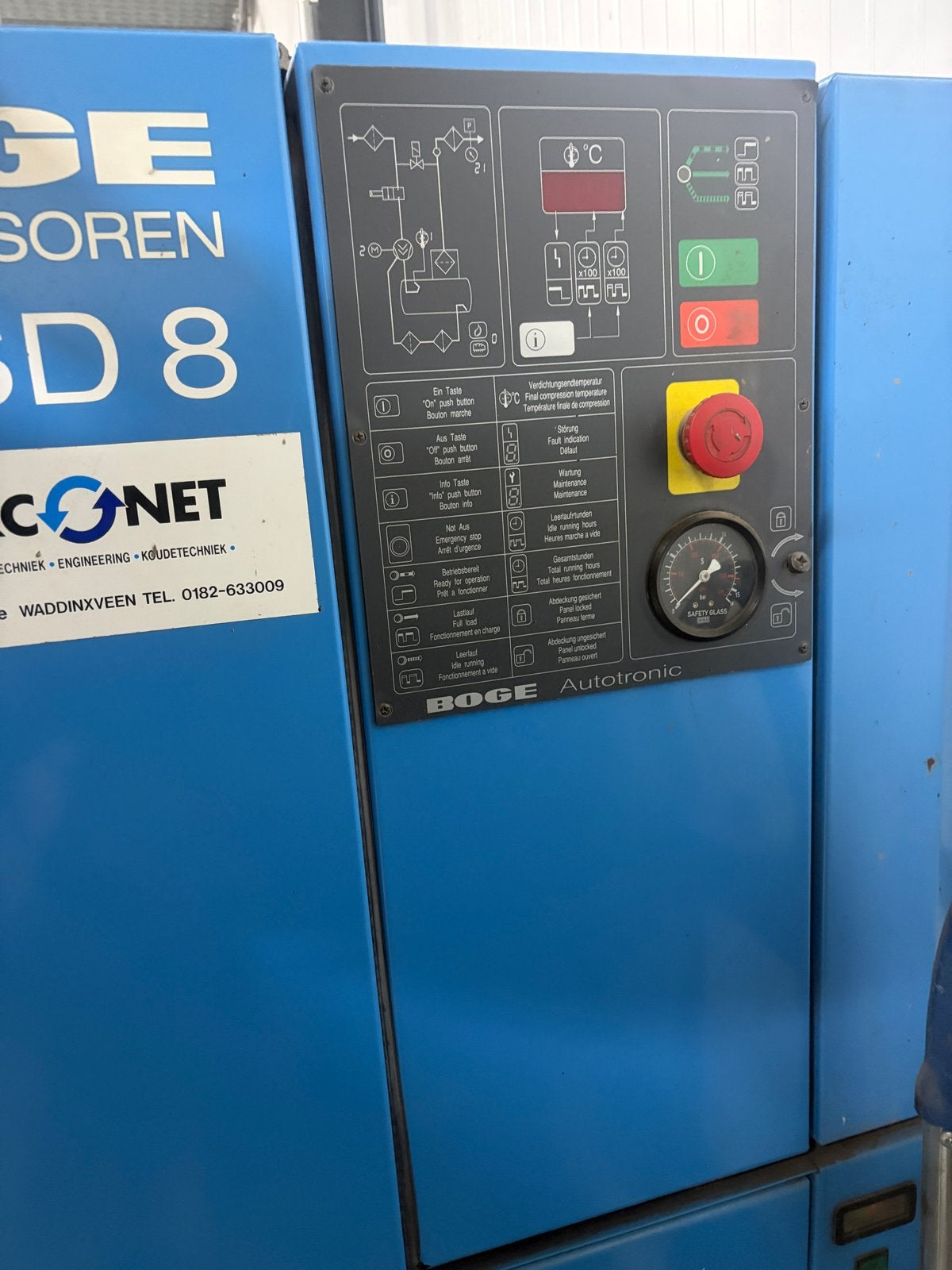 BOGE Kompressoren SD 8 - Betrouwbare Industriële Compressor, Ophalen, Gebruikt, 400 tot 800 liter/min, 6 tot 10 bar