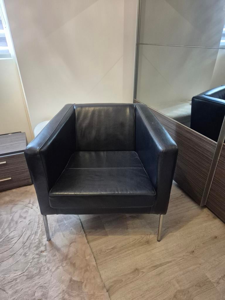 Zeer Nette Leer Klappstra Fauteuil, Huis en Inrichting, Fauteuils, Ophalen, Zo goed als nieuw, 50 tot 75 cm, Leer