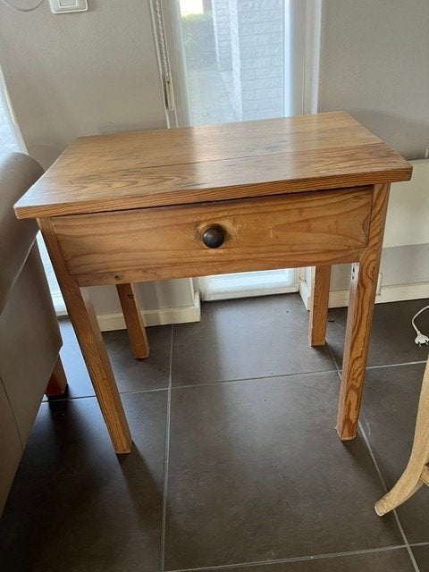 tafeltje met lade, Klassiek, 55 tot 75 cm, Zo goed als nieuw, Rechthoekig