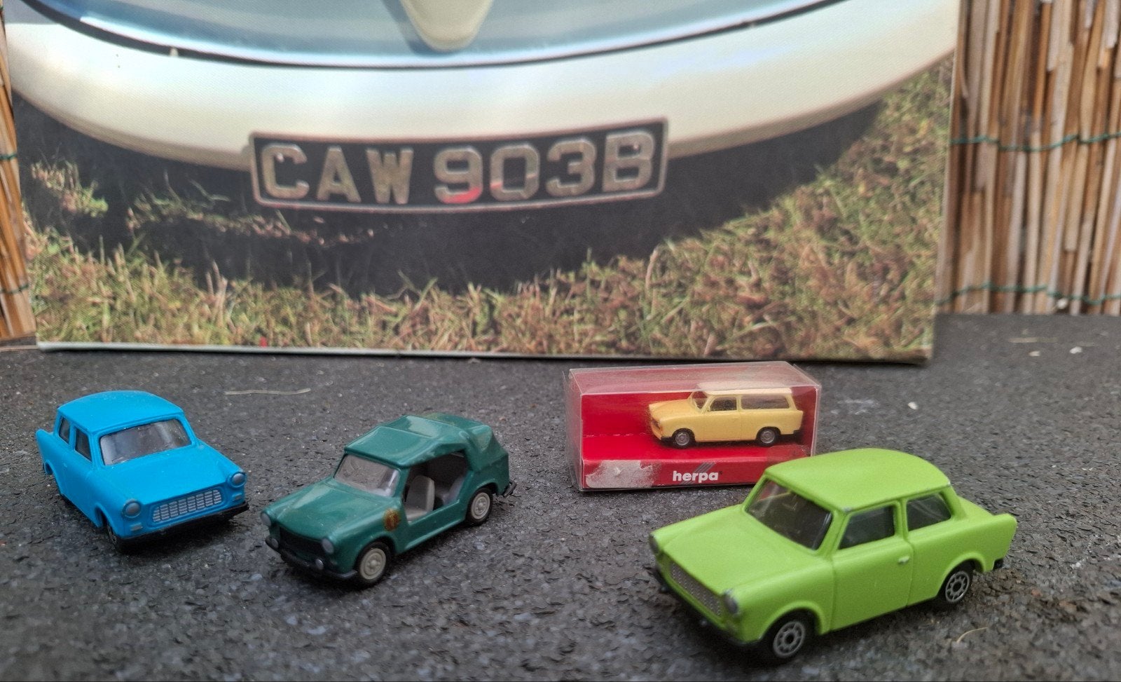 DDR Trabant verzameling - 4 miniatuur auto's, Ophalen of Verzenden, Gebruikt, Auto