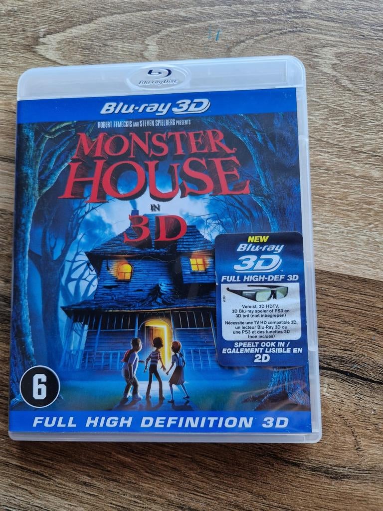 Monster House in 3D Blu-ray, Ophalen of Verzenden, Zo goed als nieuw, Tekenfilms en Animatie