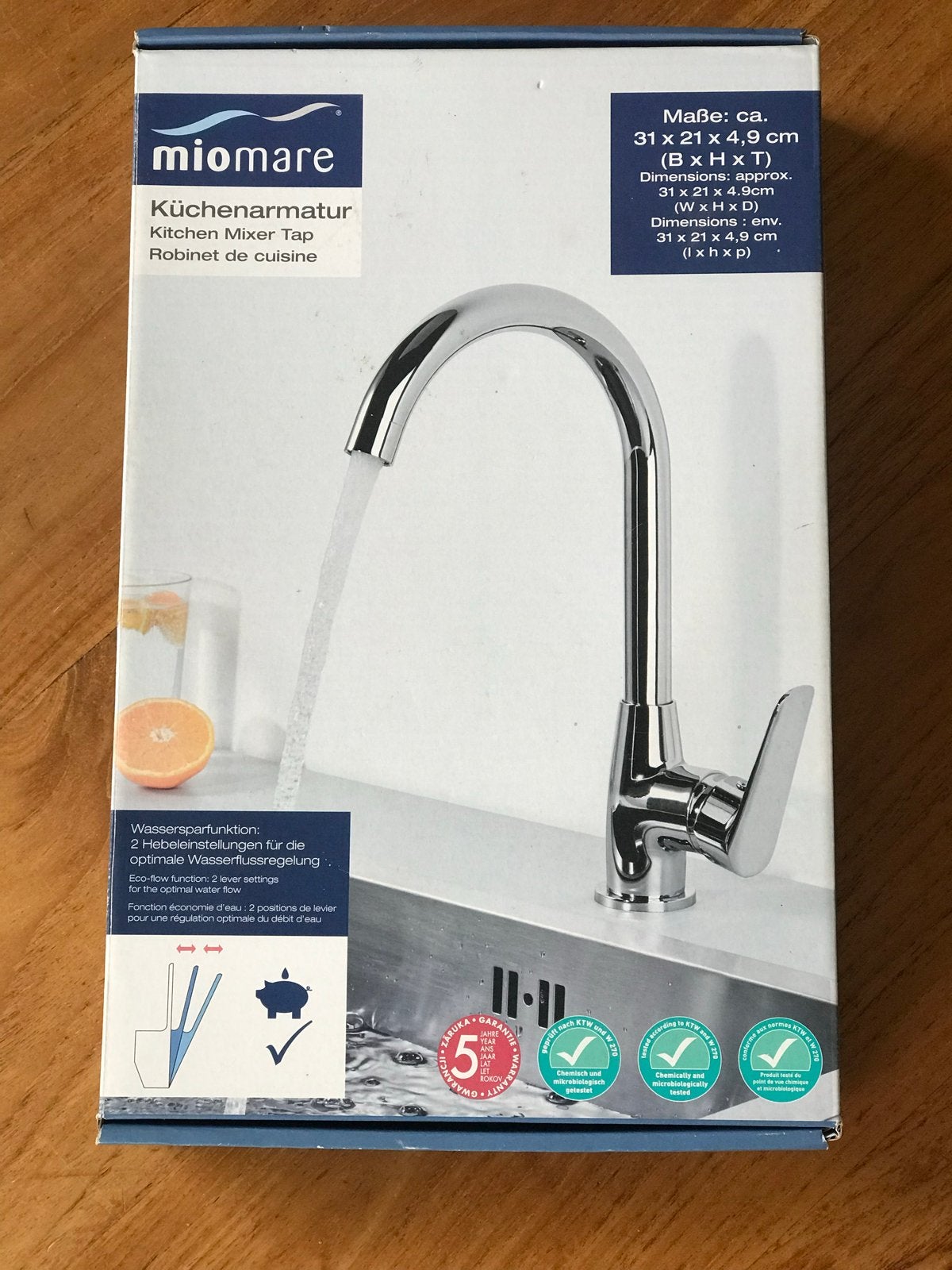 Miomare Keukenmengkraan - Nieuw in doos, Doe-het-zelf en Verbouw, Sanitair, Ophalen of Verzenden, Nieuw, Chroom, Kraan