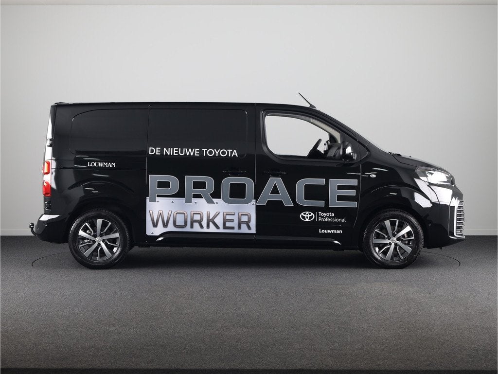 Toyota PROACE Electric Worker Professional Extra Range 75 kW, Zwart, Origineel Nederlands, 2 stoelen, 1985 kg