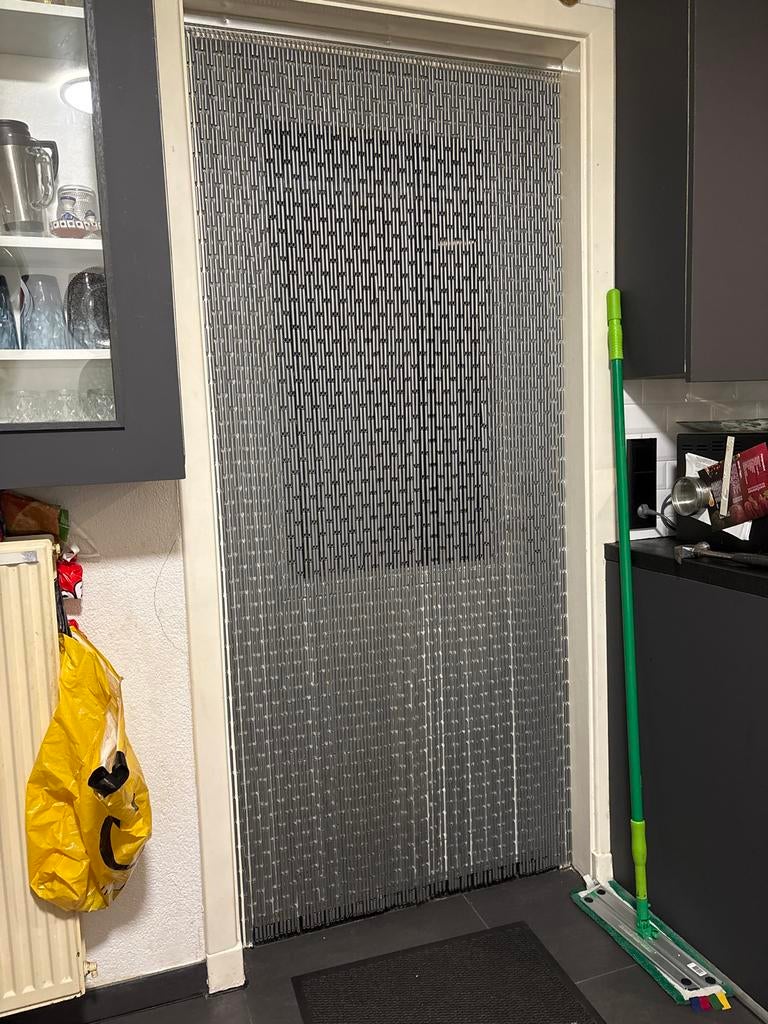 Hor Gordijn voor deur, grijs, 90x200cm, Zo goed als nieuw, Grijs, 150 tot 200 cm, 50 tot 100 cm