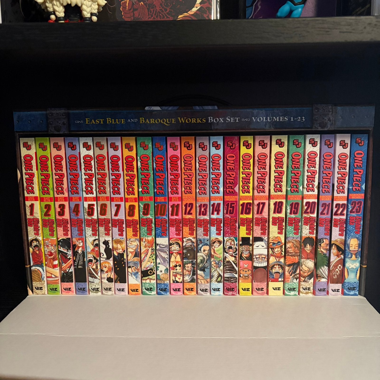 One piece boxset 1 volume 1-23 manga romance dawn, Eén comic, Ophalen, Zo goed als nieuw, Japan (Manga)